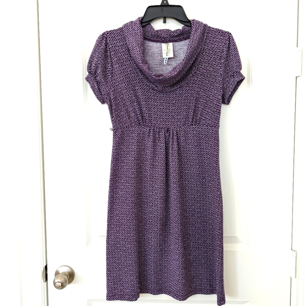 Purple Sweater Dress with Cowl neckline Junior Girl